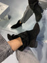 MADRID HAKİKİ SÜET SIYAH BOOTIE